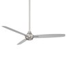 Wac Blitzen Indoor and Outdoor 3-Blade Smart Ceiling Fan 54in Brushed Nickel with Remote Control F-060